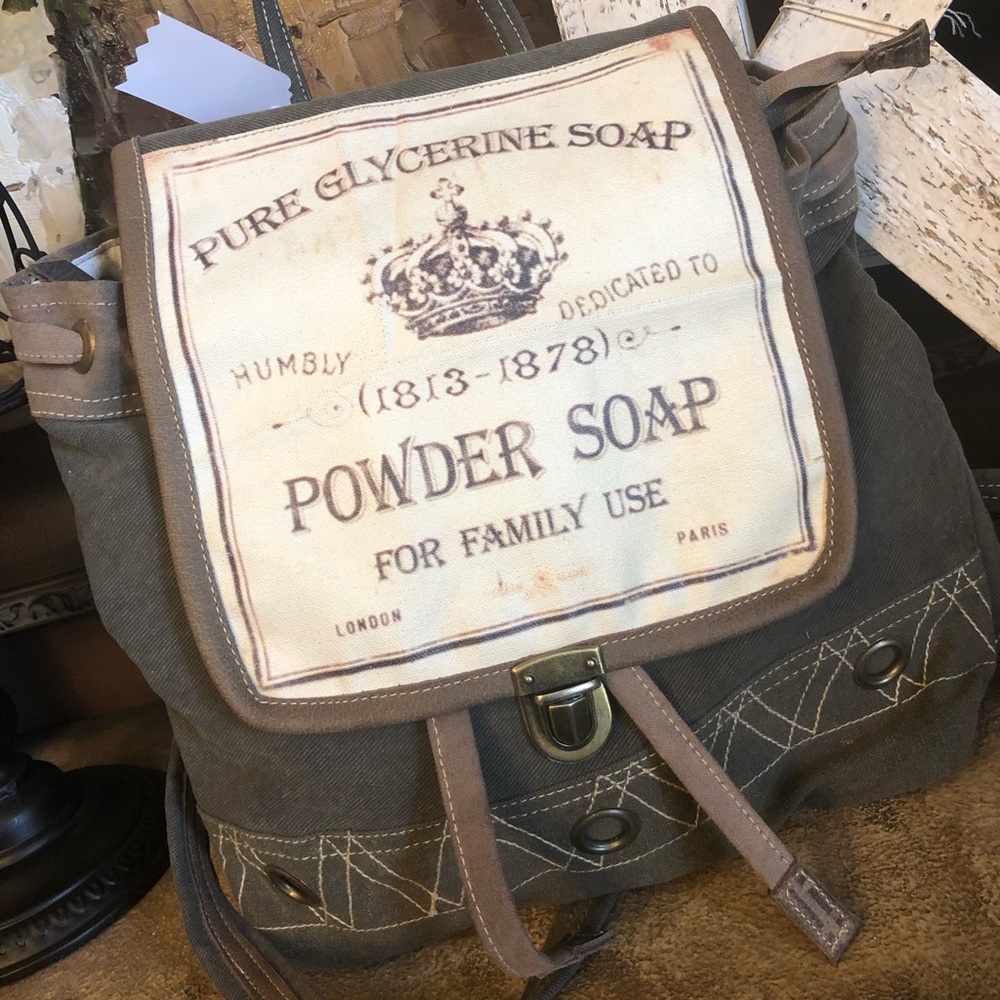 Myra powder crown backpack new canvas leather